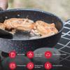 TATSEN Portable Round Non Stick Frying Pan for Outdoor Camping Picnic Cookware Tableware Utensils with Folding Handle view 2