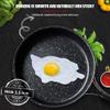 TATSEN Portable Round Non Stick Frying Pan for Outdoor Camping Picnic Cookware Tableware Utensils with Folding Handle view 4