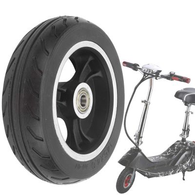 Cyrank Electric Scooter Solid Wheel 145x4.0, 6 inches Electric Scooter Tire Replacement Solid Tires for Front or Rear Replacement