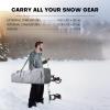 LannPin Snowboard Bag Padded Snowboard Bag for Air Travel Premium 900D Unisex Board Bag- 7MM Thick Padding Holds Helmet, Board, Boots, & More w/Ski Poles Strap, Strong Handle, Large Zipper view 4