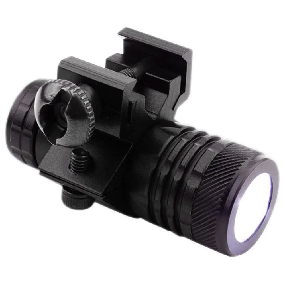 HIGOO Tactical 500 Lumen Pistol Flashlight Mini Gun LED Light with Ring Mount fits for 11mm/20mm Picatinny & Dovetail Rail