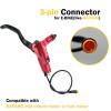 CooMeng Zoom HB876E 3-PIN 4-Pistons E-Bike Electric Power-Off Hydraulic Brake Set with 180mm Rotors, Pre-Bled Hydraulic Disc Brake Caliper Lever for eBike (Included Mounting Adapter) - Black view 2