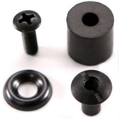 [12 Pack] HolsterSmith Slotted Post Ultra Holster Mounting Assembly - (SPUMA) - (Large) - (Black) - for KYDEX Holster & Knife Sheath Retention and Attachment Mounting