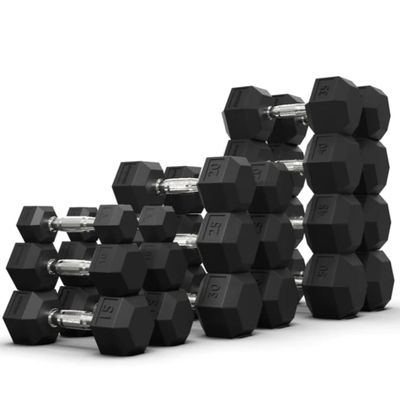 HAJEX Premium Rubber Hex Dumbbell Sets in Pounds - 2.5-30 LB Pairs (216 LB)