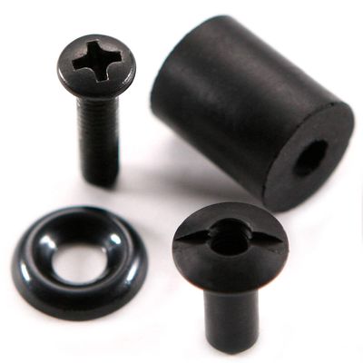 [12 Pack] HolsterSmith Slotted Post Ultra Holster Mounting Assembly - (SPUMA) - (Extra-Large) - (Black) - for KYDEX Holster & Knife Sheath Retention and Attachment Mounting