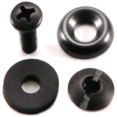 [12 Pack] HolsterSmith Slotted Post Ultra Holster Mounting Assembly - (SPUMA) - (Small) - (Black) - for KYDEX Holster & Knife Sheath Retention and Attachment Mounting