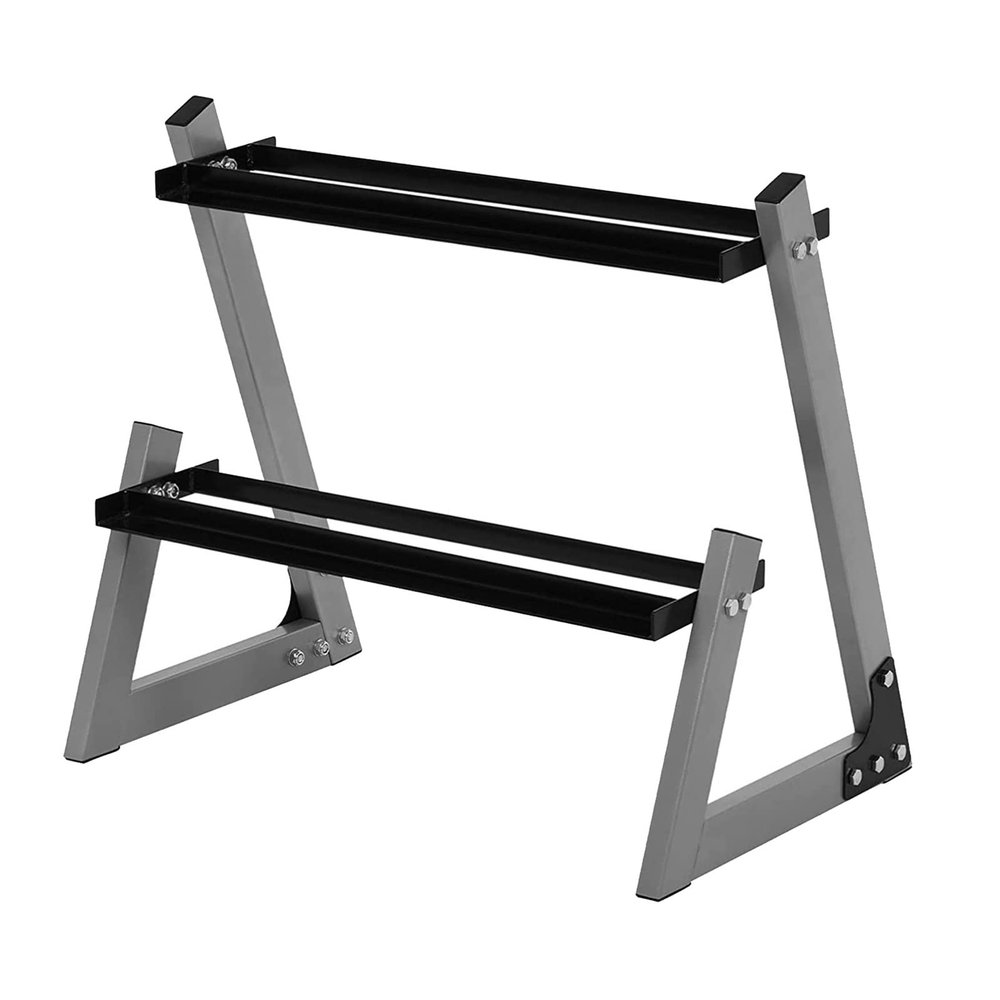 BELUND Dumbbell Rack Stand,Z-Frame Dumbbell Rack Stand for Home Exercise, 2 Tier Weight Rack for Dumbbells Pliers Rack Stand
