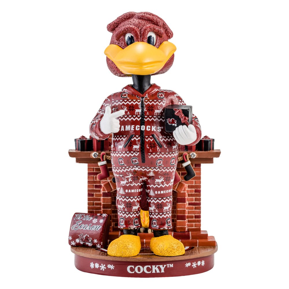 FOCO South Carolina Gamecocks NCAA Cocky Holiday Mascot Bobblehead