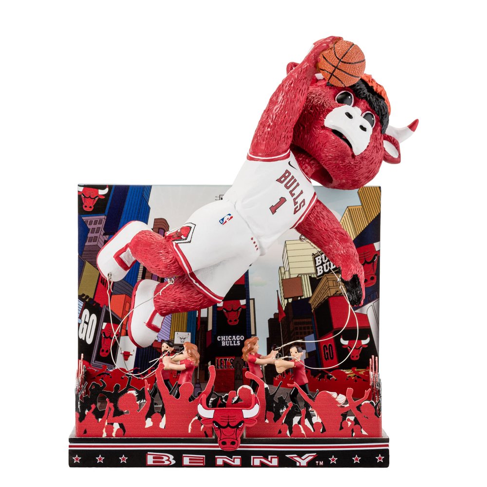 FOCO Chicago Bulls NBA Benny The Bull Thanksgiving Mascot Bobblehead