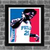Joel Embiid Philadelphia 76ers Portrait Sports Print Art 11x17 view 1