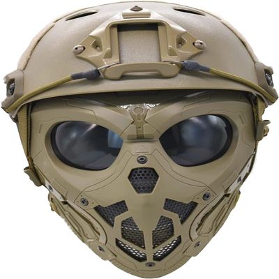 Aifordge Tactical Mask Protective Full Face Clear Goggle Skull mask Dual Mode Wearing Design Adjustable Strap,Costume Parties and Movie Props