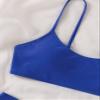 SHENHE Girl's 2 Piece High Waisted Spaghetti Strap Swimsuit Bathing Suit Bikini Royal Blue 14Y view 3