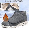 DHIJUPNG Edema Breathable Shoes,Warm Wool Boots Casual Orthopedics Wide Feet Swollen Shoes Thumb Eversion Soft Comfort Adjust Diabetic Recovery Walking Shoes Men 5.5/Women 6.5 view 3