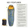 NEMO Equipment Forte Endless Promise Synthetic Sleeping Bag - Long - Fortress/Mango view 2
