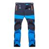 Hiking Pants for Men's Outdoor Ski Snow Pants Stretch Zip Pockets Cargo Pants Breathable Softshell Work Pants Blue view 1