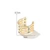 Fashion Earrings Ear Studs, Round Zirconia Ear Clips, Easy to Wear Earwear, Women Accessories for Party - Navy Blue view 2