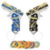 2pcs mini Gold Dragon Rubber Band Gun Metal Folding Keychain New and Interesting Ideas Rubber Band Toy Gun Outdoors Party Gift view 1