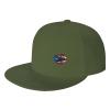 Puerto Rico Flags and Rose Baseball Cap for Men Women Adjustable Trucker Hats Vintage Washed Dad hat Gifts Moss Green view 1