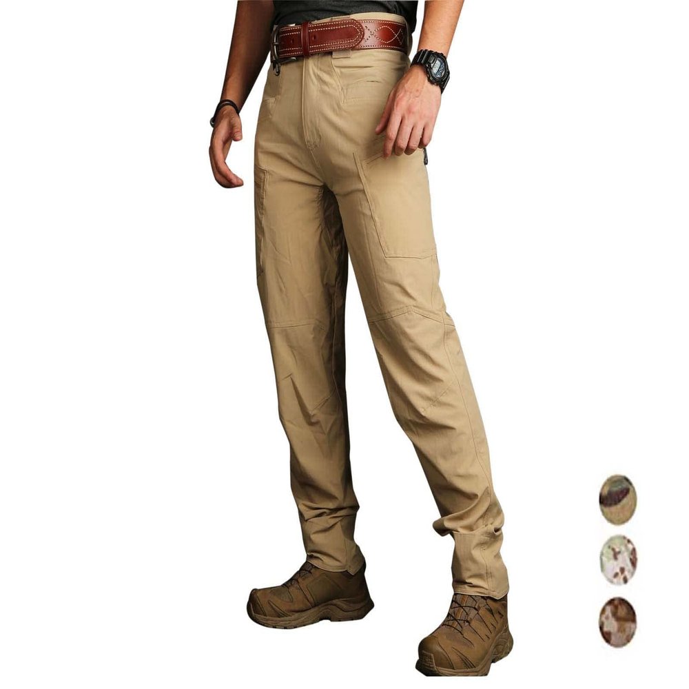 Emerson Combat Tactical Pants Quick Dry Stretched Pants Airsoft Pants (KH, Medium)