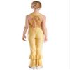 Aislor Girls Sequins Metallic One Piece Full Body Tank Unitard Zipper Back Bodysuit Dance Gymnastics Leotard Jumpsuit Gold 10 Years view 3