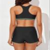 Aleumdr Womens Tankini Swimsuits Athletic 3 Piece Tummy Control Bathing Suits with Shorts Modest Tank Tops Green X-Large view 4