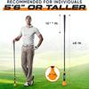 Yes4All 48 Inches Golf Swing Trainer, Golf Warm-Up Alignment Stick for Tempo, Rhythm, Balance, and Strength Training for Chipping - Orange view 2