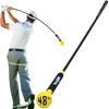 Yes4All 48 Inches Golf Swing Trainer, Golf Warm-Up Alignment Stick for Tempo, Rhythm, Balance, and Strength Training for Chipping - Yellow view 1