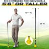Yes4All 48 Inches Golf Swing Trainer, Golf Warm-Up Alignment Stick for Tempo, Rhythm, Balance, and Strength Training for Chipping - Yellow view 2