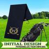 CybGene Golf Towel Gifts - Microfiber Golf Towels for Men and Women on Birthday, Christmas, 16'x 24', Black, Initial F view 2