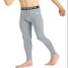 DEVOROPA Boys Leggings Quick Dry Youth Compression Pants Sports Tights Basketball Base Layer Light Gray S view 2
