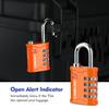 SURE LOCK TSA Accepted 4 Dig Heavy Duty Big Combination Luggage Padlock All Metal Travel Lock for Equipment Hard Case Luggage Gun Case Gym Locker Pelican Vault Lock (2, Orange) view 4