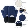 Double Layer Warm Knit Mittens for Kids Girls Boys Winter Outdoor Gloves for 5-10 Years view 3