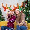 Inflatable Reindeer Antler Ring Toss Game,Antler Hat with Rings Christmas Party Games for Party Supplies Outdoor Indoor Ring Toss Game for Families(4 Antlers 16 Rings 1 Pump) view 4