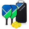 HAJIMARI USAPA Pickleball Set - Pickle Ball Rackets 4 Pack with Indoor Outdoor Balls, Carry Bag | Lightweight Honeycomb Core Carbon Fiber Paddle | Beginner and Professional Play view 1