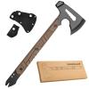 17.5in Full Tang Camping Axe Tomahawk with Nylon Sheath, Tactical and Survival Hatchet with Hammer for Axe Throwing, Outdoor Camping Hiking and Chopping Wood view 1