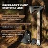 17.5in Full Tang Camping Axe Tomahawk with Nylon Sheath, Tactical and Survival Hatchet with Hammer for Axe Throwing, Outdoor Camping Hiking and Chopping Wood view 2