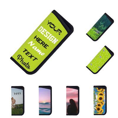 Custom Eyeglasses Case Design Your Name Text Picture Personalized Eyeglass Pouch Soft Light Portable Neoprene Sunglasses Shell for Men Women