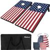 Cornhole Board Set 4x2 Regulation Size Cornhole Set with Carrying Bags & 8 Bean Bags Corn Hole Boards Bean Toss Game for Adults Family Outdoor Lawn Outside Backyard Games view 1