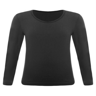 Loodgao Unisex Kids Thermal Underwear Tops Long Sleeve Crew Neck T-Shirt Compression Base Layer Undershirt Black 7-10 Years