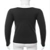 Loodgao Unisex Kids Thermal Underwear Tops Long Sleeve Crew Neck T-Shirt Compression Base Layer Undershirt Black 7-10 Years view 4
