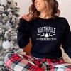 North Pole University Christmas Sweatshirt, Long Sleeve TShirt & Hoodie, Adult and Youth sizes, Mens Christmas Shirts, Christmas Apparel view 3