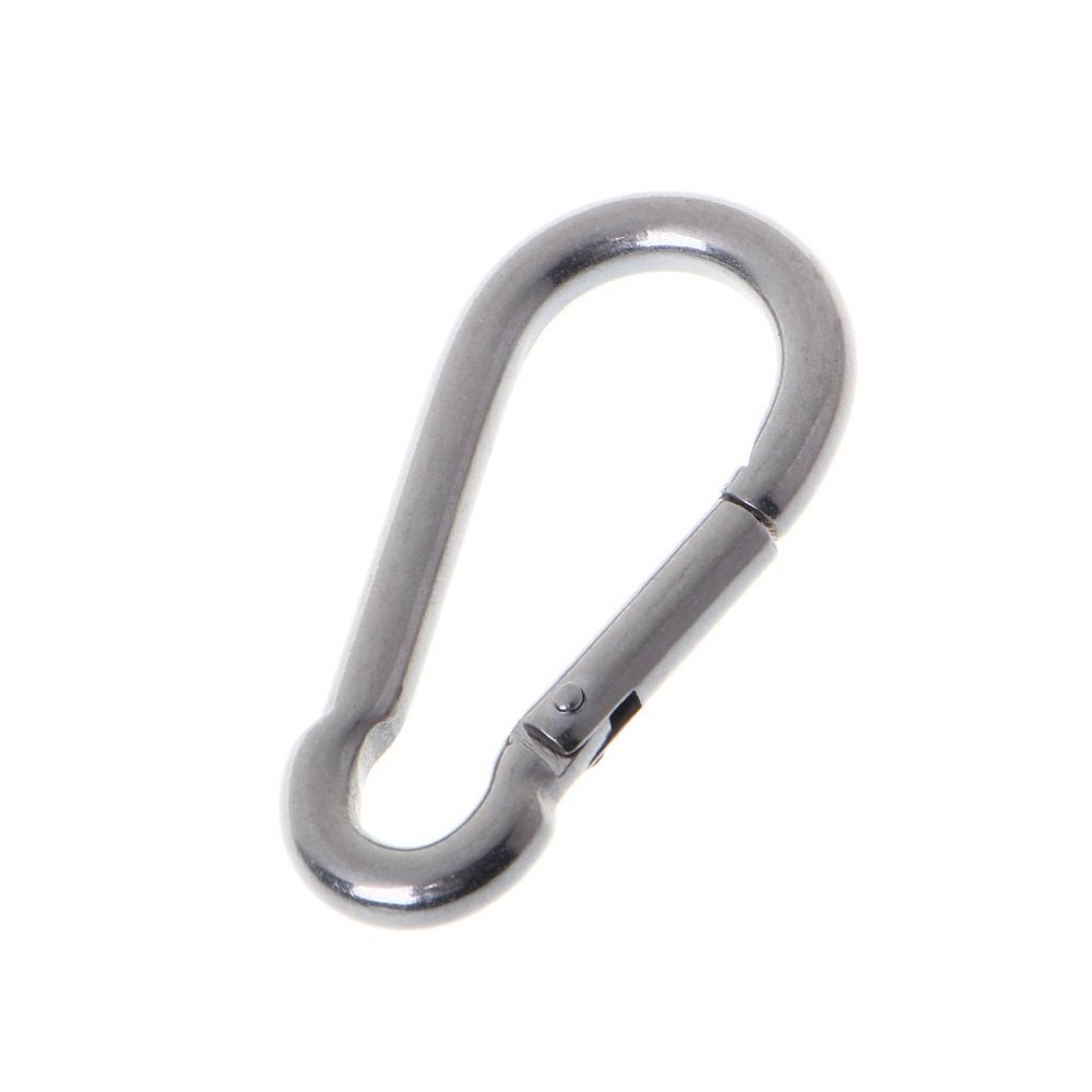 BasskBeauty KOCOME Carabiner Clip Heavy Duty Small Stainless Steel Carabiner Hook Outdoor Clip Hook Carabiner Snap Hook Clips Spring Snap Clip Locking Carabiner Keyring for Hiking Fishing