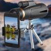 DADHOT 12 * 50 monocular Telescope 50 Caliber, with Smart Phone Adapter and Tripod, Suitable for Adults, Bird Watching and Hunting Equipment - Christmas/Birthday Gift for Father and Husband view 3