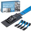 valonic ANT - Short Lashing Strap, Padded, 4 Pieces, 1 ft, 350lbs Breaking Strength, cam Buckle, Black - tie Down Straps for Bike Rack view 1