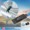 valonic ANT - Short Lashing Strap, Padded, 4 Pieces, 1 ft, 350lbs Breaking Strength, cam Buckle, Black - tie Down Straps for Bike Rack view 2