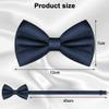 URAQT Men's Bow Tie, Classic Solid Color Pre-Tied Bow Tie for Men, Satin Tux Bowtie, Adjustable Formal Neck Bowtie for Birthday Party Wedding Graduation Mother Gifts (Navy Blue) view 2