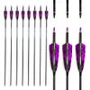 600-Spine Arrow 28.5-Inch Arrow Target Practice Arrow Hunting Arrow Carbon Arrows Compound Bow Recurve Bow Adult Youth Archery Indoor Outdoor Shooting Bullet Field Tip 18pc Style2 view 1
