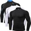 2/3 Pack Men's Compression Shirts Long Sleeve Workout Shirts Mock Turtleneck Athletic Base Layer Active Undershirts Tops view 1
