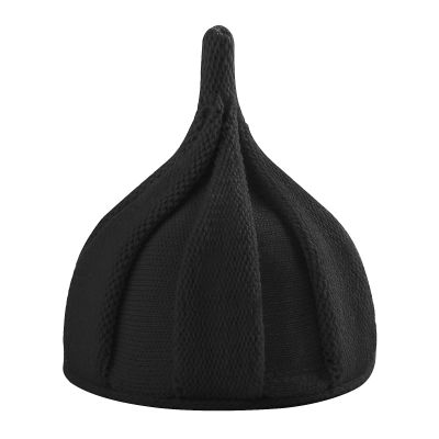 JIAHG Winter Toddler Kids Knit Pointed Hat Slouchy Infants Skull Cap Warm Knitted Beanie for Baby Boys Girls Ages 1-5Y Black