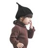 JIAHG Winter Toddler Kids Knit Pointed Hat Slouchy Infants Skull Cap Warm Knitted Beanie for Baby Boys Girls Ages 1-5Y Black view 2